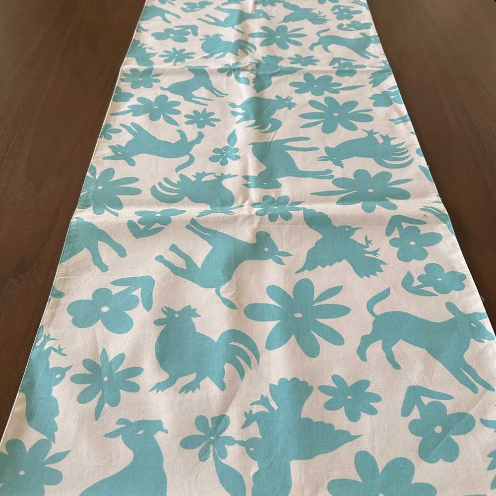 Pottery Barn Table Runner Mexican Animal Print